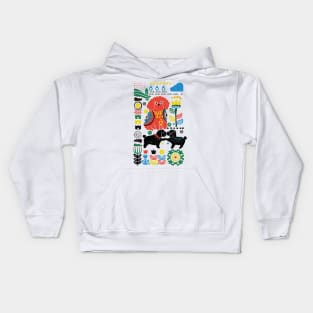 Scandinavian Poodle Kids Hoodie